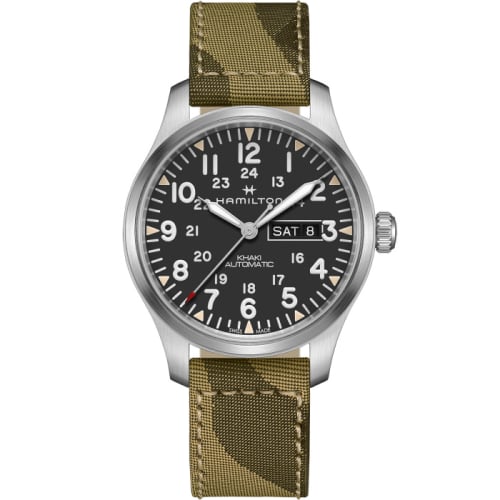 Hamilton Khaki Field Day Date Auto Stainless Steel / Black