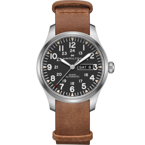 Hamilton Khaki Field Day Date Auto Stainless Steel / Black