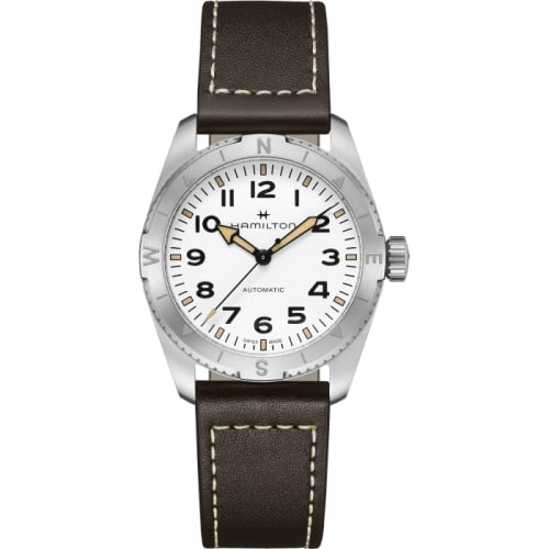 Hamilton Khaki Field Expedition 37 Stainless Steel / White