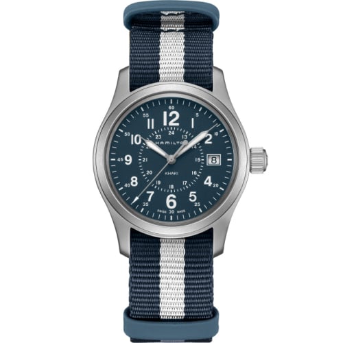 Hamilton Khaki Field Quartz 38 Stainless Steel / Blue / NATO
