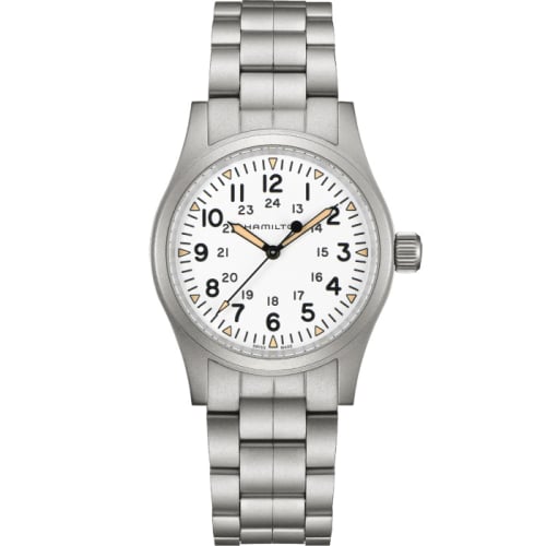 Hamilton Khaki Field Mechanical 38 White / Bracelet