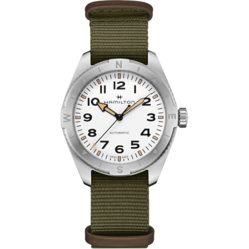Hamilton Khaki Field Expedition 41 Stainless Steel / White / NATO