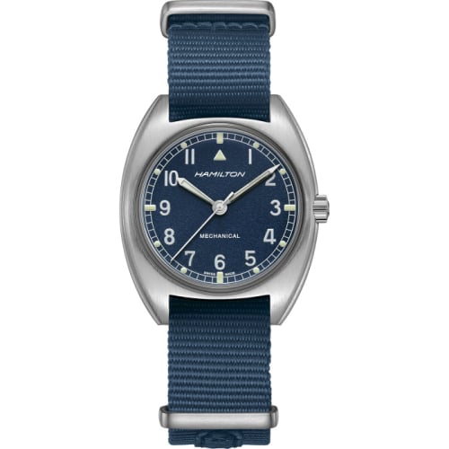 Hamilton Khaki Aviation Pilot Pioneer Mechanical Stainless Steel / Blue