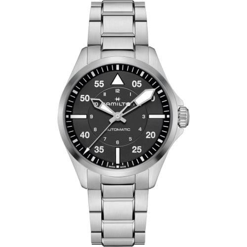 Hamilton Khaki Aviation Pilot Auto 39 Stainless Steel / Black / Bracelet