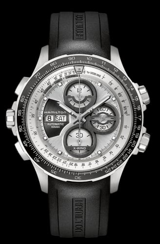 Hamilton Khaki Aviation X-Wind Automatic Silver / Rubber