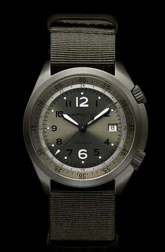 Hamilton Khaki Pilot Pioneer Alu Olive Green Auto