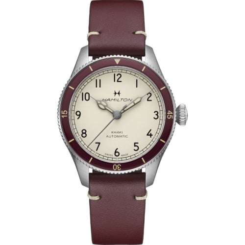 Hamilton Khaki Pilot Pioneer 38 Stainless Steel / White
