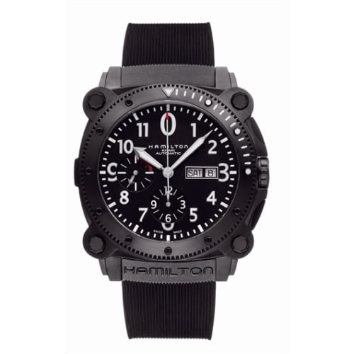 Hamilton Khaki Navy BeLOWZERO Auto Chrono PVD / Black / Rubber
