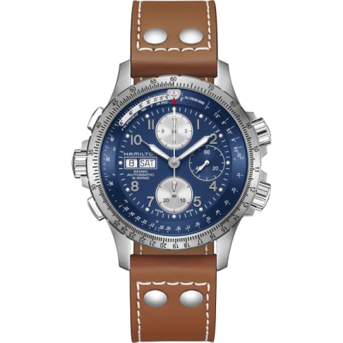 Hamilton Khaki Aviation X-Wind Stainless Steel / Blue