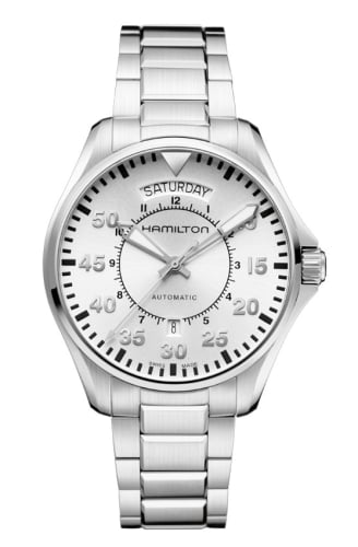 Hamilton Khaki Pilot Day Date Auto 42 Stainless Steel / Silver / Bracelet