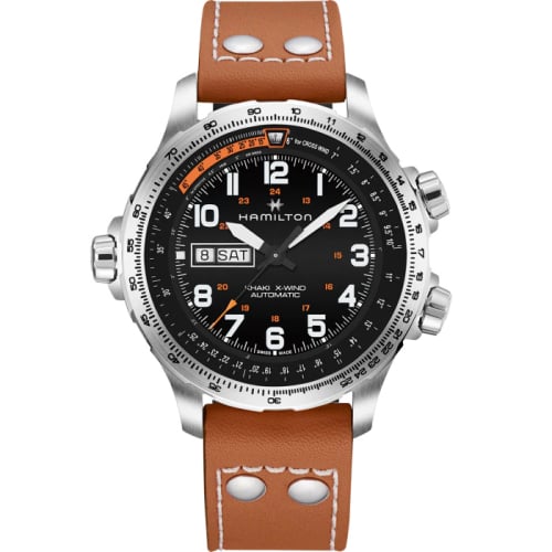 Hamilton Khaki Aviation X Wind Day Date Auto Stainless Steel / Black / Bracelet