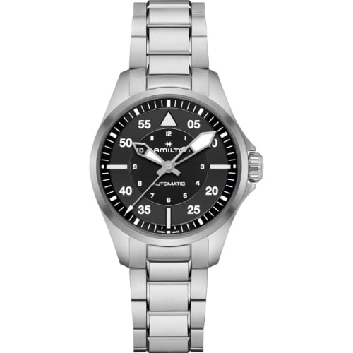 Hamilton Khaki Aviation Pilot Auto 36 Stainless Steel / Black / Bracelet