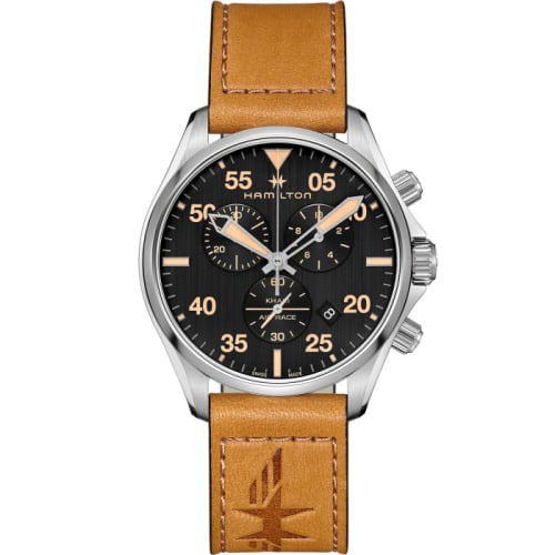Hamilton Khaki Pilot Chrono Quartz 44 Stainless Steel / Black