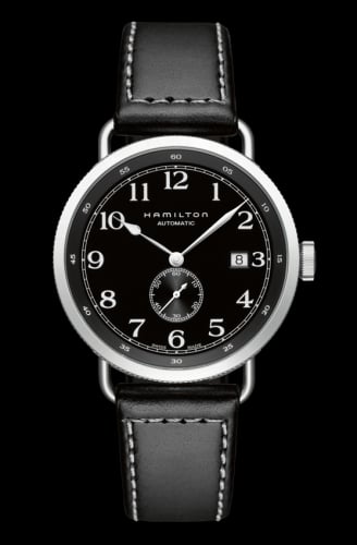 Hamilton Pioneer Small Second Auto 40 Stainless Steel / Black