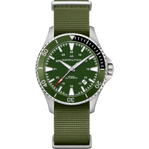 Hamilton Khaki Navy Scuba Auto Stainless Steel / Green