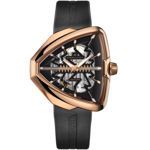 Hamilton Ventura Elvis80 Skeleton Rose Gold