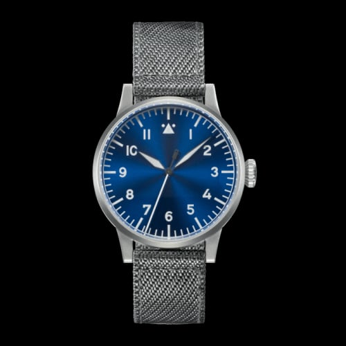 Laco Pilot Watch Original Münster Blaue Stunde Stainless Steel / Blue