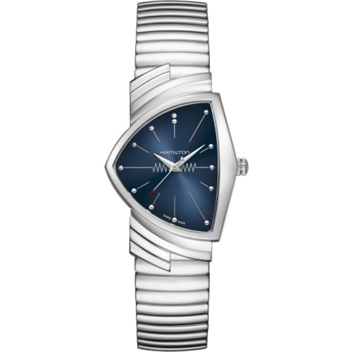 Hamilton Ventura Gents Stainless Steel / Blue Suede Shoes / Bracelet