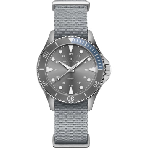 Hamilton Khaki Navy Scuba Quartz 37 Stainless Steel / Grey / NATO