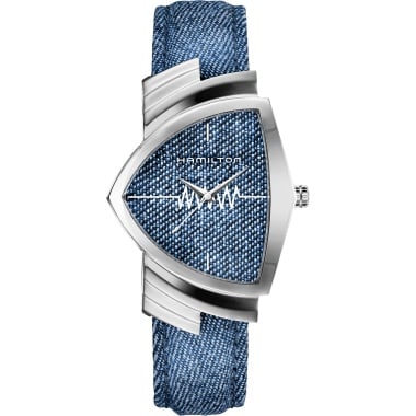 Hamilton Ventura Gents Stainless Steel / Blue Jeans