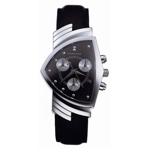 Hamilton Ventura Chrono Quartz 32.3 Stainless Steel / Black