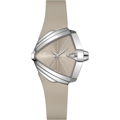 Hamilton Ventura S Auto Stainless Steel / Brown
