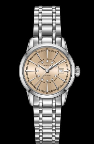Hamilton Railroad Lady 32 Auto Stainless Steel / Champagne / Bracelet