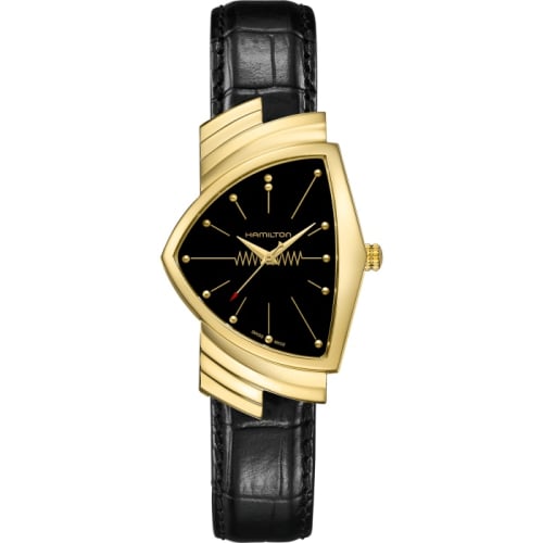 Hamilton Ventura Gents Yellow Gold / Black