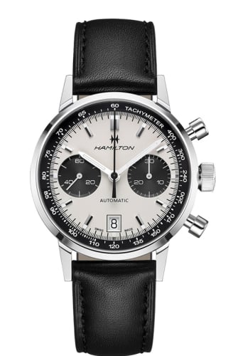 Hamilton Intra-Matic 68 Auto Chrono Stainless Steel / Silver / Strap