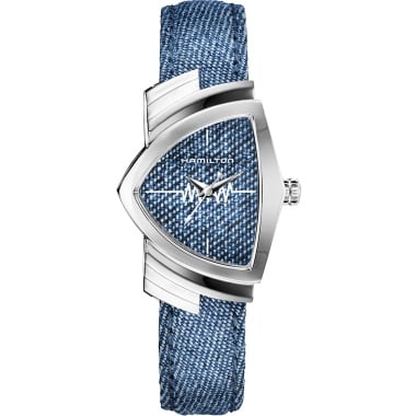 Hamilton Ventura Quartz 24 Stainless Steel / Blue Jeans