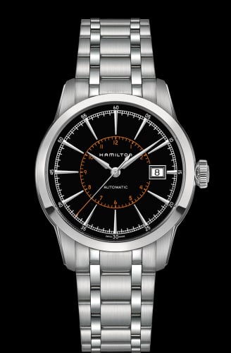 Hamilton Railroad 40 Auto Stainless Steel / Black / Bracelet