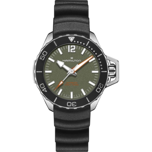 Hamilton Frogman Auto 41 Stainless Steel / Green / Rubber