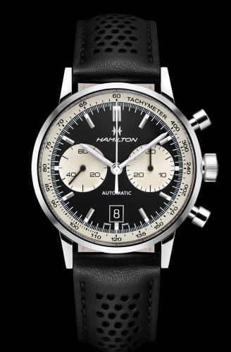 Hamilton Intra-Matic 68 Auto Chrono Stainless Steel / Black / Strap