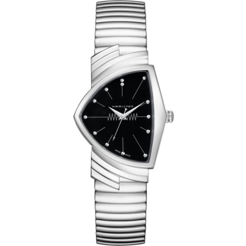 Hamilton Ventura Gents Stainless Steel / Black / Bracelet