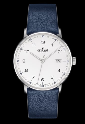 Junghans Form A Stainless Steel / White Arabic / Blue Calf
