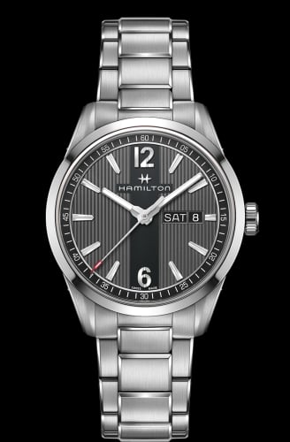 Hamilton Broadway Day Date Quartz Steel / Grey / Bracelet
