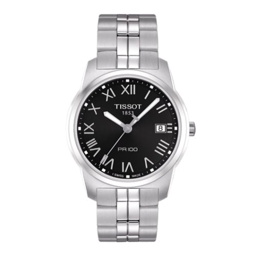 Tissot PR 100 Quartz 38 Stainless Steel / Black / Bracelet