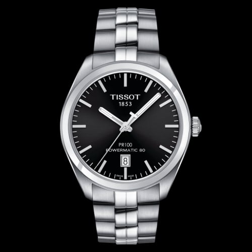 Tissot PR 100 Powermatic 80 39 Stainless Steel / Black / Bracelet