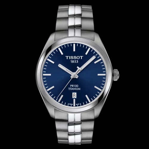 Tissot PR 100 Quartz 39 Titanium / Blue / Bracelet