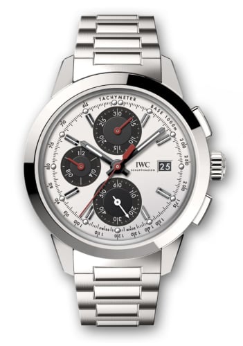 IWC Schaffhausen Ingenieur Chronograph Custom Stainless Steel / Silver-Black-Red / Bracelet