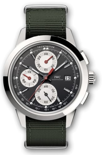 IWC Schaffhausen Ingenieur Chronograph Custom Stainless Steel / Black-Silver-Red / NATO