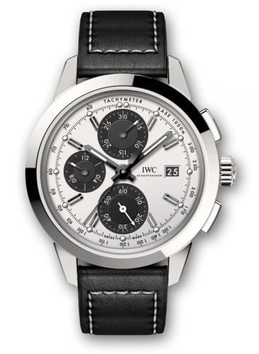 IWC Schaffhausen Ingenieur Chronograph Custom Stainless Steel / Silver-Black-Black / Calf