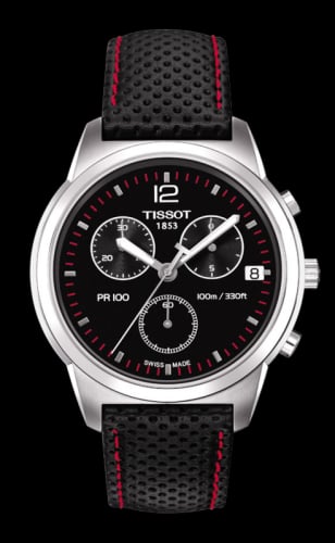 Tissot PR 100 Chronograph Quartz 38 Stainless Steel / Black / Strap
