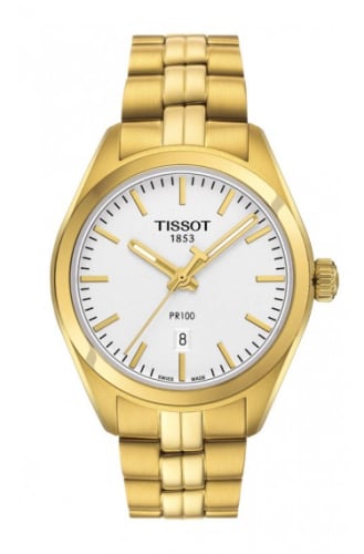 Tissot PR 100 Quartz 33 Yellow Gold PVD / Silver / Bracelet