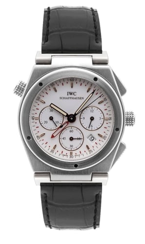 IWC Schaffhausen Ingenieur Mecaquartz Chronograph Alarm Stainless Steel / White / Strap