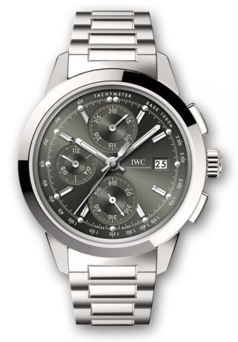 IWC Schaffhausen Ingenieur Chronograph Custom Stainless Steel / Green-Rhodium / Bracelet