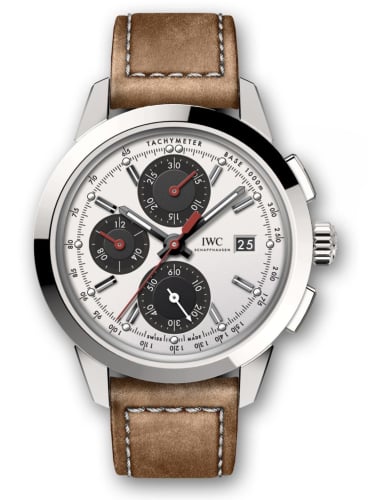IWC Schaffhausen Ingenieur Chronograph Custom Stainless Steel / Silver-Black-Red / Calf