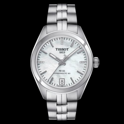 Tissot PR 100 Powermatic 80 33 Stainless Steel / MOP / Bracelet