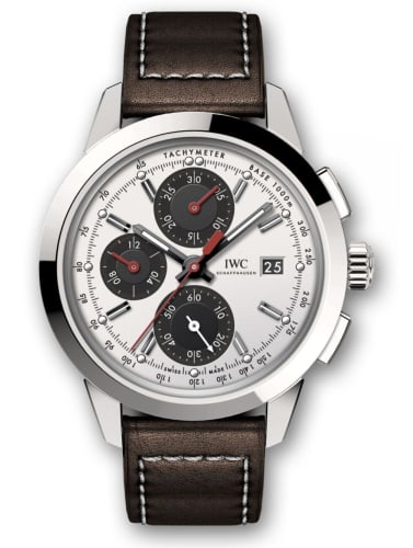 IWC Schaffhausen Ingenieur Chronograph Custom Stainless Steel / Silver-Black-Red / Calf