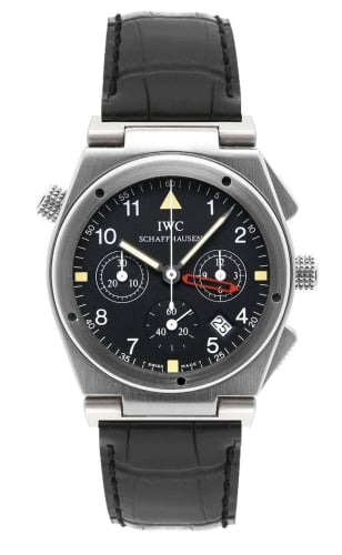 IWC Schaffhausen Ingenieur Mecaquartz Chronograph Alarm Stainless Steel / Black / Strap